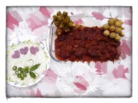 خوراک گوشت و لوبیا سبز