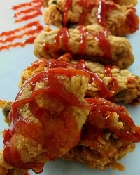 فیله مرغ سوخاری پولک دار