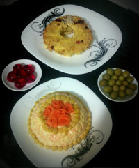 ته چین مرغ سالادکلم