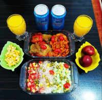 خوراک گوشت با لوبیا