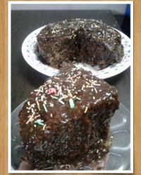 کیک قابلمه ای با روکش گاناش