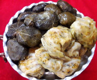 دلمه برگ مو و کلم برگ