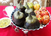 دلمه گوجه و بادمجان