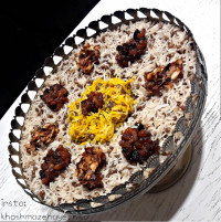 عدس پلو بدون گوشت