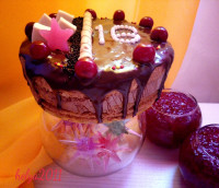 چیز کیک شکلاتی با کیک دوبل