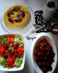 خوراک گوشت و قارچ