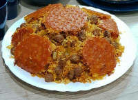 لوبیاپلوباگوشت قلقلی