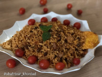 مرغ پلو با کشمش