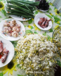 باقلا پلو با گوشت گیاهی