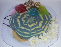 چیز کیک با قالب طرح دار