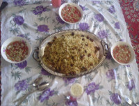 کلم پلو با گوشت قلقلی