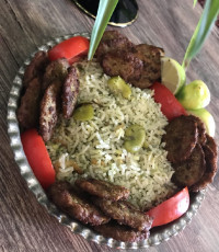 کوکوی ماهی و سبزی پلو