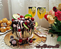 دسر طالبی با بستنی