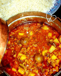 برنج مخلوط با سبزیجات