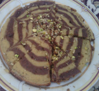 کیک زبرا بدون فر