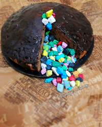 کیک با آب سرد