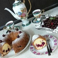 کیک آلبالو با چای آلبالو یه عصرونه عالی