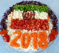 سالاد رو موقع بازیهای جام جهانی درست کردم