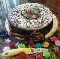 کیک شکلاتی ویژه واسه مهمونای شب