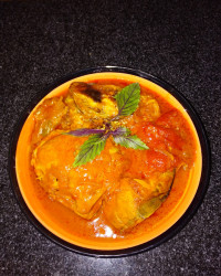 برنج و خورش بادمجان