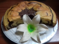 کیک زبرا بدون گلوتن برای خواهر جونم