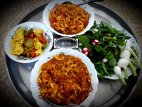 غذای سنتی ومحلی ما به زبون محلی (اوتماته) آب+گوجه