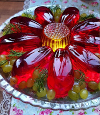 ژله تمشک و انبه