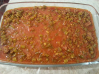 خورش لوبیاسبزی و سالاد