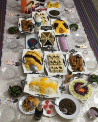 سفره شام واسه مهمونای عزیزم