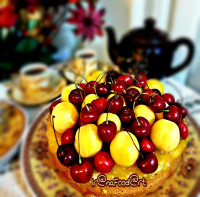 کیک زرد آلو