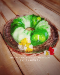 کرم بستنی با پوره میوه