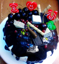 کیک پرتقالی با رویه ی گاناش