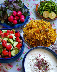 لوبیا پلوی ظهر جمعه