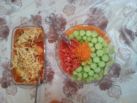 خورش قیمه وسالاد