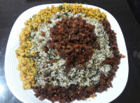 باقالی پلو با گوشت چرخ کرده