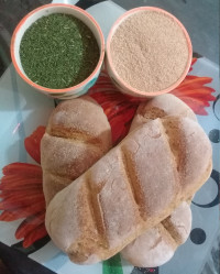 نان سبوس دار رژیمی بدون روغن وتخم مرغ