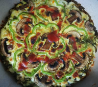 پیتزای مرغ و قارچ