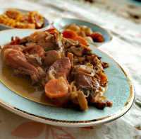 خورش قارچ و مرغ