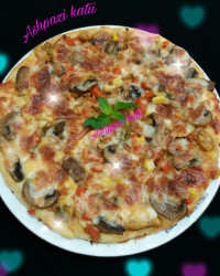 پیتزای مرغ و قارچ