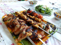 بال مرغ کبابی