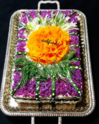 اینم یه کیک مرغ دیگه به شکل تابلو گل