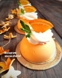 کرم چیز پرتقالی مغزدار