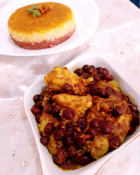 مرغ با سس آلبالو