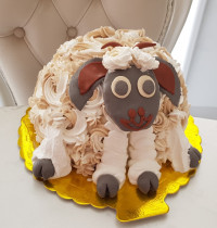 کیک خامه و فوندانت