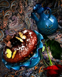 کیک ساده بارویه شکلات