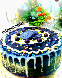 کیک خیس شکلاتی بارویه گاناش