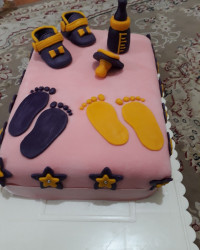 کیک تولدبا روکش فوندانت