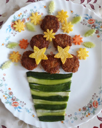 کتلت سیب زمینی خام