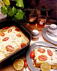 لازانیا باگوشت و سبزیجات