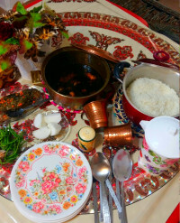 قرمه سبزی بامرغ